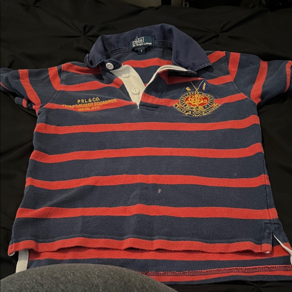Polo by Ralph Lauren Kids Blue and Red Striped Polo